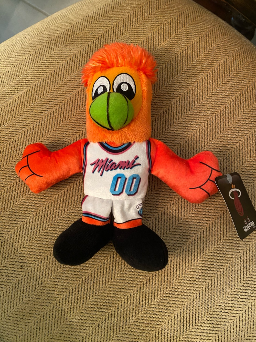 NWT! NBA Miami Heat Burnie Mascot Pet Plush 8”